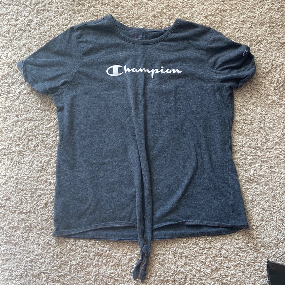 champion, youth XL, gray and white